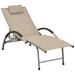 Festnight Sun Lounger Textilene and Aluminum Cream