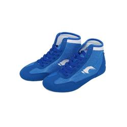 Eloshman Boxing Shoes for Men Boys Comfort Sports Round Toe Combat Sneakers Gym Breathable Wide WidthWrestling Shoes Blue-1 11.5c