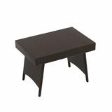 Costaelm Monroe Outdoor Wicker Rattan Foldable Side Table Chocolate
