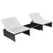 vidaXL Patio Lounge Chair Collapsible Sunlounger Outdoor Sunbed Poly Rattan