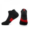 1Pair Basketball Socks Men Towel Bottom Non-slip Ankle Sport Sock Terry Outdoor Tube Elite Quick-drying Running Socks Black