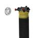 Garage Door Torsion Spring (207 x 1.75 x 31) - Black | 1 ID Steel Bearing | Left Hand Wound Replacement (Right Side) (Cone Color: Black)