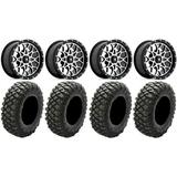 MSA Portal 15 Wheels Machined 28 Crawler XG Tires Kawasaki Teryx Mule