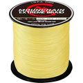 Braided Fishing Line Strong Power 100% PE 4 Strands Braided Sensitive Fishing Line with Good Performance of Abrasion Resistance Yellow 20lb 1093 yard