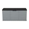 75 Gallon Outdoor Plastic Storage Deck Box for Garden Patio All Weather Resin Storage