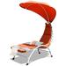 Costway Chaise Lounge Chair with Canopy Hammock Chair with Canopy Orange