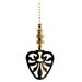 Polished Brass Ideogram Fan Pull 2.70 h