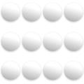 12 Pack of Smooth White Foosballs for Standard Foosball Tables & Classic Tabletop Soccer Game Balls