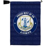 Air Force Proud Wife Airman Garden Flag Set National Guard 13 X18.5 Double-Sided Yard Banner