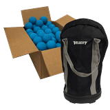 Light Blue Lacrosse Balls Half Case (60) w/ Ball Bag