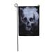 KDAGR Evil with Bull Skull Horror for Halloween and Movie Project Scary Head Ghost Garden Flag Decorative Flag House Banner 12x18 inch