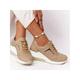 Difumos Women Platform Wedge Tennis Walking Shoes Lightweight Casual Comfort Fashion Sneaker Size 4-9