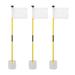 Murray Sporting Goods Golf Flagsticks Flags and Cups Set of 3 | Mini Golf Flagsticks with Holes for Putting or Chipping Greens (White)