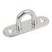 Unique Bargains 316 Stainless Steel 8mm Thick Ring Oblong Sail Shade Pad Eye Plate Deck Loop