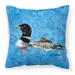 Carolines Treasures 8718PW1414 Bird - Loon Decorative Canvas Fabric Pillow 14Hx14W multicolor