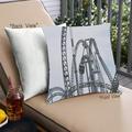 Ahgly Company Games Theme Park Rides Outdoor Throw Pillow 18 inch by 18 inch