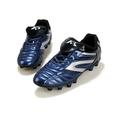 Ritualay Boys Nonslip Lace Up Sneakers School Breathable Football Shoes Gym Lightweight Flat Soccer Cleats Dark Blue Long Nail 43