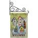 Sweet Home Welcome Birdhouse Village Garden Flag Set Expression 13 X18.5 Double-Sided Decorative Vertical Flags House Decoration Small Banner Yard Gift