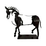 Cathery Light-up Horse Sculpture Metal Statue Handmade Modern Horse Sculpture Handicraft Rustic Metal Statue Decorations Gift for Home