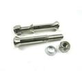 Flat Top Axle Perch Bolts Polished Stainless Steel - Pack of 2