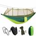 660lbs Double Camping Hammock with Removable Mosquito Net Portable Parachute Nylon Hammock Jungle Explorer Double Bug Net Camping Hammock for Hiking ing Beach Backyard Travel Green