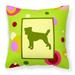 Carolines Treasures CK1041PW1414 Jack Russell Terrier Decorative Canvas Fabric Pillow 14Hx14W multicolor