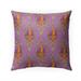 Wild Cat Purple Outdoor Pillow by Kavka Designs