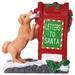 Techinal Christmas Ornament Small Dog Red Mailbox Ornaments Resin Figurine for Home Bedroom Bathroom Desktop Decoration Miniature Garden Statue