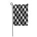 SIDONKU Gray Diagonal Striped Houndstooth Pattern in Grey Black Garden Flag Decorative Flag House Banner 12x18 inch