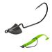 QualyQualy Fishing Jig Heads For Bass Fishing Offset Hook Weighted Hooks Weedless Swimbait Jig Heads 1/18oz 10Pcs