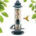 Bird Feeder Finch Feeder Tube Bird Feeder Outdoor Hanging 4 Feeding Ports 15 inches Squirrel Proof Bird Feeders Wild Bird Feeder Bird feeders Outside Hanging Rain Proof Bird Feeder