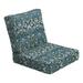Arden Selections ProFoam Performance Outdoor Deep Seating Cushion Set 24 x 24 Sapphire Aurora Blue Damask