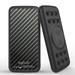 INFUZE Qi Wireless Portable Charger for Google Pixel 5a External Battery (12000 mAh 18W Power Delivery USB-C/USB-A Quick Charge 3.0 Ports Suction Cups) with Touchless Tool - Carbon Fiber