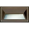 Dabmar Lighting DSL1002-BZ Recessed Hooded Brick Step & Wall Light Bronze - 5 x 8.90 x 3.75 in.
