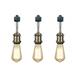 FSLiving 3-Pack Retro Vintage Style Adjustable Titl Angle H-Type Track Head Lighting Bronze E26 Base Track Light Fixture for Gallery Loft Aisle Living Room Kitchen Bulb and Track Not Included