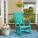 GARDEN Classic Plastic Adirondack Porch Rocking Chair Turquoise