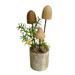 huntermoon Wooden Mushroom Stump Desktop Ornament Garden Decor