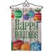 Colorful Ornament Holidays Garden Flag Set Christmas 13 X18.5 Double-Sided Yard Banner