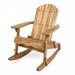Muriel Outdoor Acacia Wood Adirondack Rocking Chair Natural Finish