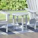 Garden 18 Inch Round Plastic Outdoor Patio Side Table White