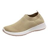 gvdentm White Sneakers Woman s Slip On Sneakers Casual Slip On Walking Shoes Womens Tennis Shoes Flat Dress Shoes Non Slip Work Shoes