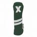 Leather Green & White Hybrid Golf Head Cover