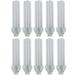 10 Pack Sunlite 18 Watt PLD 4-Pin Double U-Shaped Twin Tube G24Q-2 Base Cool White