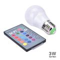 LED Light Bulbs 3W 5W RGBW Color Changing Light Bulb with Remote Control Decorative Lights Mood Light Bulb Great for Home Decor Stage Party and More