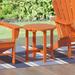 Garden 18 Inch Round Plastic Outdoor Patio Side Table Orange