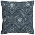 Better Homes & Gardens 20 x 20 Blue Medallion Polyester Outdoor Throw Pillow (1 Piece)