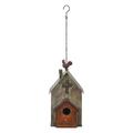 14.7 H Metal Rooster Bird Houses for Outsides Hanging Birdhouse Decorative Outdoor Garden Yard Cross Accents
