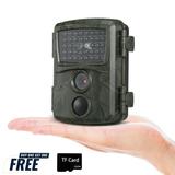 Mini Trail Camera 12MP 1080P Game Motion Activated Outdoor Wildlife Camera IP54 Waterproof for Home Garden Farm