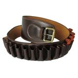 TOURBON Genuine Leather Bandolier 12 Gauge Cartridge Belt Hold 23 Shotgun Shells-Brown