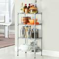 Storage Shelves for Garage SEGMART Shelving Units and Storage Cart 4 Tier Shelf Storage Racks and Shelving Heavy-Duty Wire Shelf Metal Shelves for Storage Kitchen Bathroom Garage Silver H1677